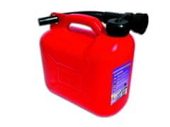 HADEX Plastový kanister na benzín, PHM, 5 L, červený