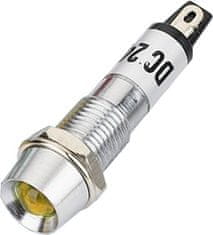 HADEX kontrolka 12V LED žltá do otvoru 8mm