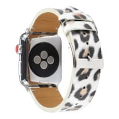 Symfony Remienok pre apple watch 42/44, leopard biely