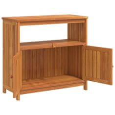 Vidaxl Záhradný konzolový stolík 80x35x75 cm akáciové masívne drevo