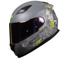 XRC Helma na moto Cobra king matt grey/fluo vel. XL