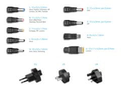 Avacom QuickTIP 45W - univerzálny adaptér pre notebooky + 9 konektorov