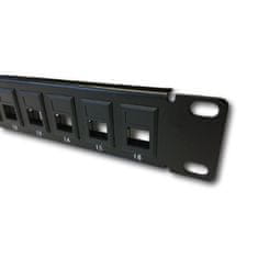 DATACOM 19" Neosadený Patch panel 16 port