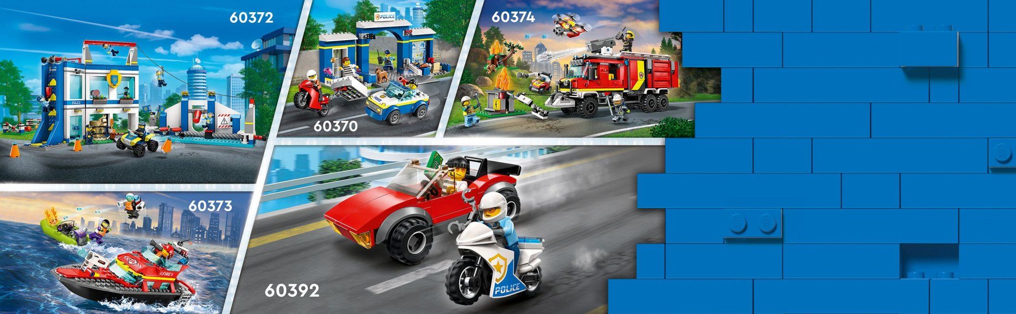 LEGO City 60392 Naháňačka auta s policajnou motorkou