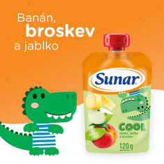 Sunar Cool ovocná kapsička broskyňa, banán, jablko 12 x 120 g