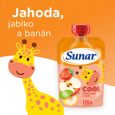 Sunar Cool ovocná kapsička jahoda, banán, jablko 12 x 120 g