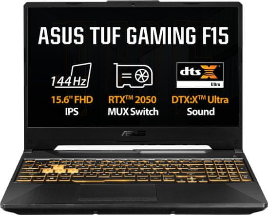 ASUS TUF Gaming F15 (FX506HF-HN004W), čierna