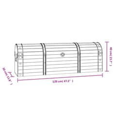 Petromila vidaXL Úložná truhlica z masívneho dreva, vintage štýl, 120x30x40 cm
