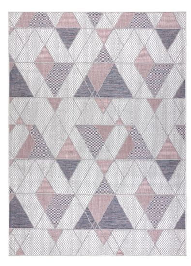 Dywany Łuszczów Kusový koberec Sion Sisal Triangles B3006A ecru/pink – na von aj na doma