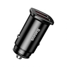 BASEUS Car Charger Square metal A + A 30W Dual QC3.0 (SCP.AFC) čierna (CCALL-DS01)