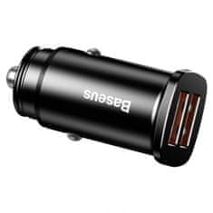 BASEUS Car Charger Square metal A + A 30W Dual QC3.0 (SCP.AFC) čierna (CCALL-DS01)