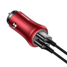 BASEUS Car Charger Gentleman 4.8A Dual-USB Red (CCALL-GB09)