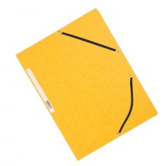 Q-Connect Kartónový obal hladký s gumičkou žltý