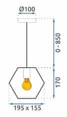 Tutumi Závesná lampa La Belle XIII čierna/zlatá