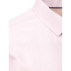 Dstreet Pánska košeľa C14 svetlo ružová dx2432 L
