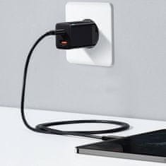 BASEUS CCSUPP-E01 Super Si Quick Nabíjačka USB + USB-C 30W Black