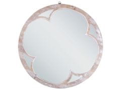 Beliani Okrúhle nástenné zrkadlo ø 60 cm svetlé drevo MONCLOVA