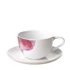 Villeroy & Boch Raňajková šálka s tanierikom z kolekcie ROSE GARDEN, biela