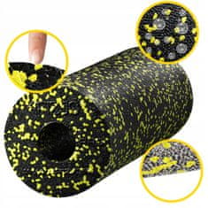 4FIZJO Masážny valček EPP 33 cm (Foam Roller), čierna a žltá