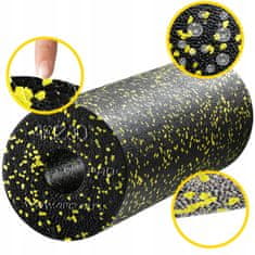 4FIZJO Masážny valček EPP 45 cm (Foam Roller), čierna a žltá