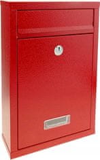 Korbi Poštová schránka na noviny a letáky, červená, L2