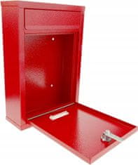 Korbi Poštová schránka na noviny a letáky, červená, L2