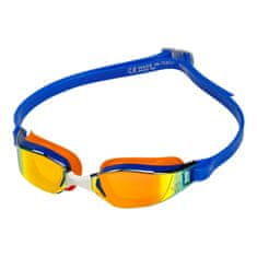 Plavecké okuliare XCEED TITANIUM, oranžový titán/modro-oranžová