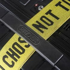 Korbi Dvojitý bezpečnostný pás na kufor, žltý, nápis