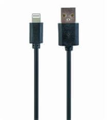 Gembird nabíjací kábel Lightning 8-pin (M) na USB 2.0 (M), 1 m, čierny
