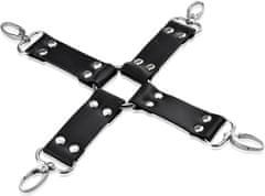 XSARA Pevný kožený křížový pás ke svazování pouty bdsm - 74225615