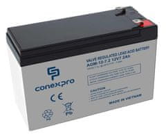 Batéria Conexpro AGM-12-7.2 VRLA AGM 12V/7,2Ah, F2