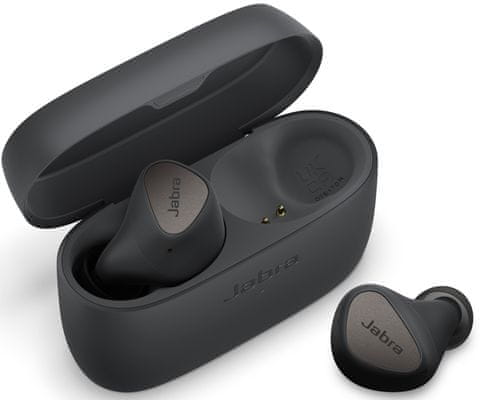 moderné bluetooth slúchadlá jabra elite 4 výborný zvuk anc technológia nabíjacie puzdro odolnosť voči potu a vode pohodlné režim príposluchu