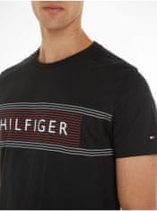 Tommy Hilfiger Čierne pánske tričko Tommy Hilfiger Brand Love Chest Tee XL