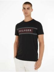 Tommy Hilfiger Čierne pánske tričko Tommy Hilfiger Brand Love Chest Tee XL