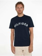 Tommy Hilfiger Tmavomodré pánske tričko Tommy Hilfiger Arched Tee L