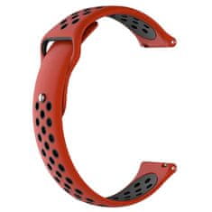 BStrap Silicone Sport remienok na Garmin Venu 2 Plus, red/black