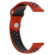 BStrap Silicone Sport remienok na Garmin Venu 2 Plus, red/black