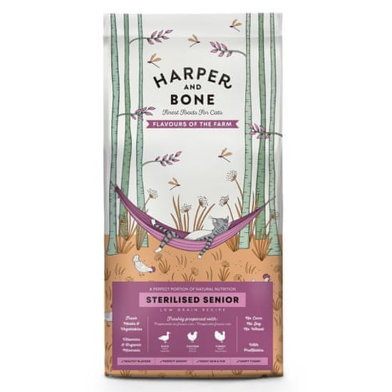 Harper Vzorka and Bone Cat Senior Sterilised príchute farmy 70 g