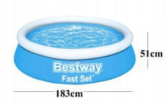 Bestway ZÁHRADNÁ ZÁSOBNÍK 183 x 51 cm 57392