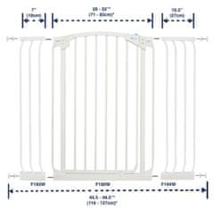 Dreambaby Bezpečnostná bránka Chelsea (šírka 71 – 80 cm x výška 1 m) Biela