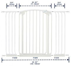 Dreambaby Bezpečnostná bránka Chelsea (šírka 71 – 80 cm x výška 1 m) Biela