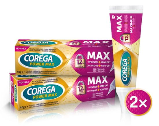 Corega fixačný krém pre zubnú náhradu Comfort 2x40g