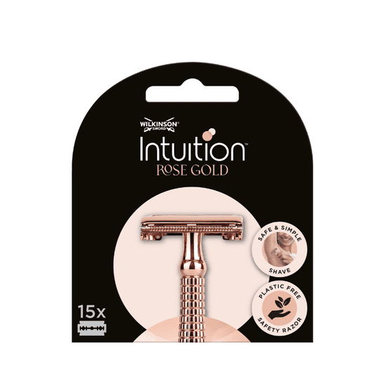 Wilkinson Sword Intuition Double Edge Rose Gold Blades dámske žiletky 15 ks