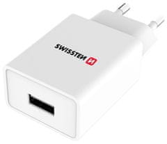 SWISSTEN Swissten Sieťový Adaptér Smart Ic 1X Usb 1A Power + Dátový Kábel Usb / Type C 1,2 M Biely