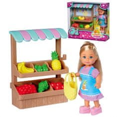 SIMBA Evi Doll na potravinovom trhu Ovocie Zelenina