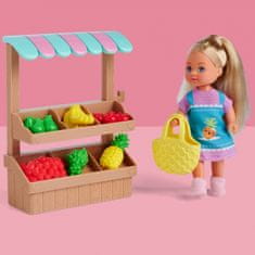 SIMBA Evi Doll na potravinovom trhu Ovocie Zelenina