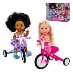 SIMBA Bábika Evi s priateľom na bicykli