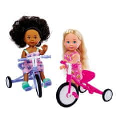SIMBA Bábika Evi s priateľom na bicykli