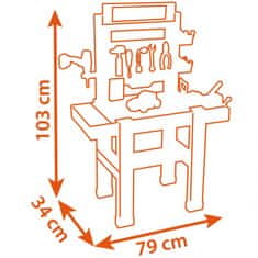 Smoby Black&Decker Bricolo Center Workshop 92 Príslušenstvo