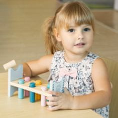 Viga Toys Drevená lavička s kladivom - PolarB Montessori